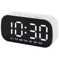 Dual Alarm Digital Clock with 5-Level Brightness and Snooze Function